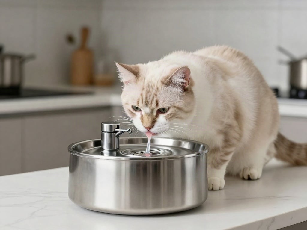 Trinkbrunnen Katze